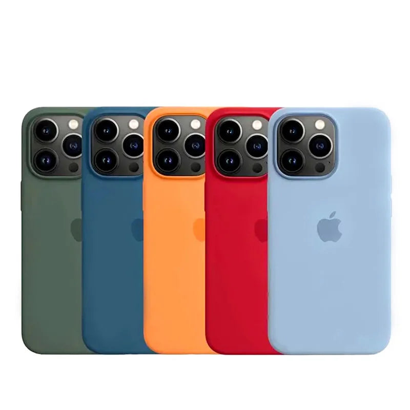 Silicone Case For Apple iPhone 11, 12, 13, 14, 15 Pro Max and 15 Plus